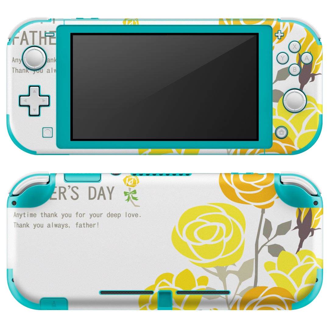 igsticker Nintendo Switch Lite 専用 デザインスキンシール 全面 ニンテンドー スイッチ ライト 専用 ゲーム機 カバー アクセサリー フィルム ステッカー エアフリー 015824 父の日　花　黄色