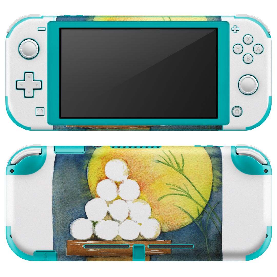 igsticker Nintendo Switch Lite 専用 デザインスキンシール 全面 ニンテンドー スイッチ ライト 専用 ゲーム機 カバー アクセサリー フィルム ステッカー エアフリー 015850 月見　十五夜　うさぎ