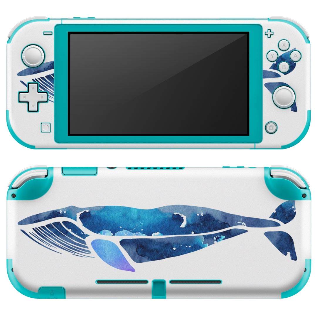 igsticker Nintendo Switch Lite 専用 デザインスキンシール 全面 ニンテンドー スイッチ ライト 専用 ゲーム機 カバー アクセサリー フィルム ステッカー エアフリー 015860 魚 海 くじら