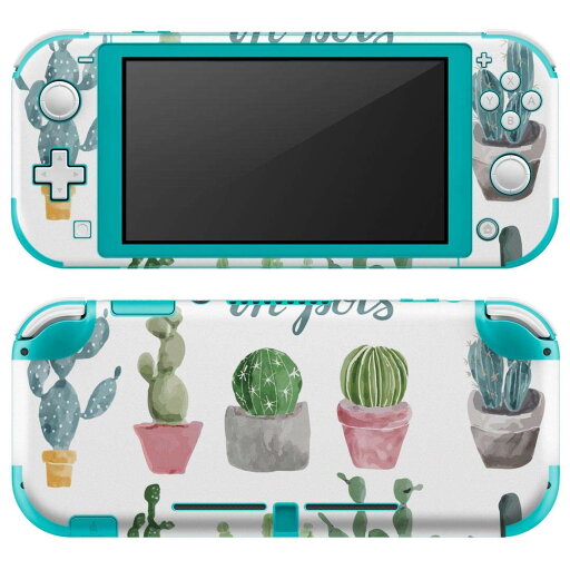 igsticker Nintendo Switch Lite 専用 デザインスキンシール 全面 ニンテンドー スイッチ ライト 専用 ゲーム機 カバー アクセサリー フィルム ステッカー エアフリー 015908 サボテン 多肉植物