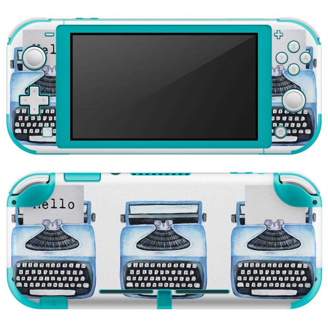 igsticker Nintendo Switch Lite 専用 デザインスキンシール 全面 ニンテンドー スイッチ ライト 専用 ゲーム機 カバー アクセサリー フィルム ステッカー エアフリー 015913 タイピングライター レトロ