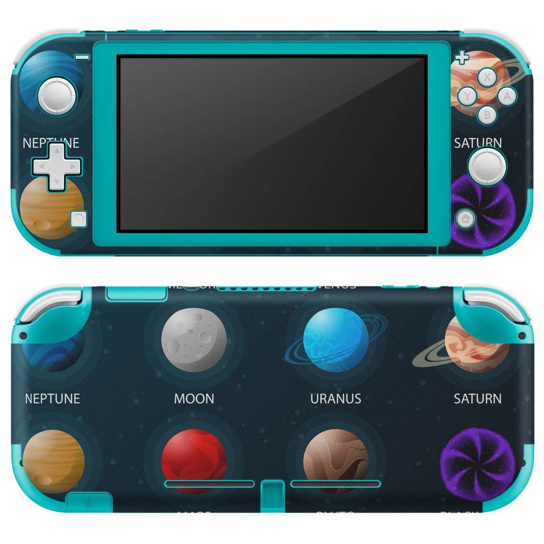 igsticker Nintendo Switch Lite 専用 デザインスキンシール 全面 ニンテンドー スイッチ ライト 専用 ゲーム機 カバー アクセサリー フィルム ステッカー エアフリー 015923 太陽系　宇宙　惑星
