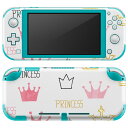 igsticker Nintendo Switch Lite 専用 デザインスキンシール 全面 ニンテンドー スイッチ ライト 専用 ゲーム機 カバー アクセサリー フィルム ステッカー エアフリー 015933 ティアラ プリンセス(2)