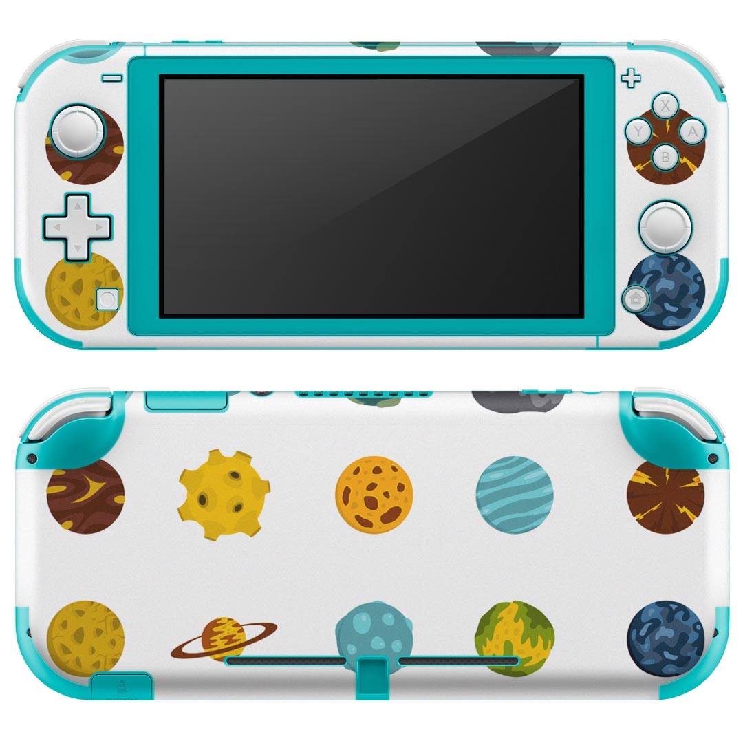 igsticker Nintendo Switch Lite 専用 デザインスキンシール 全面 ニンテンドー スイッチ ライト 専用 ゲーム機 カバー アクセサリー フィルム ステッカー エアフリー 015953 太陽系　宇宙　惑星