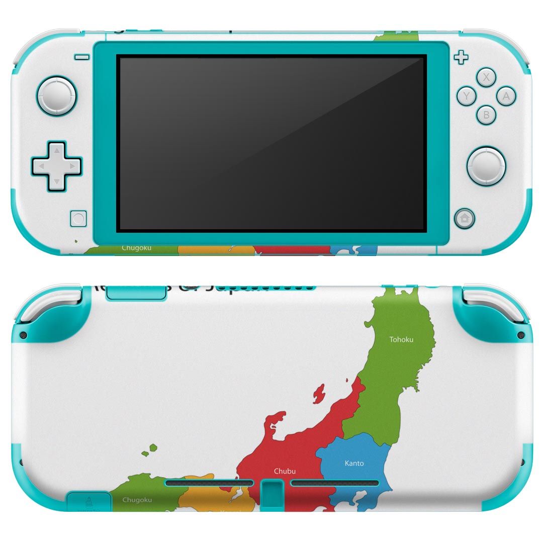 igsticker Nintendo Switch Lite 専用 デザインスキンシール 全面 ニンテンドー スイッチ ライト 専用 ゲーム機 カバー アクセサリー フィルム ステッカー エアフリー 015962 日本　カラフル　地図