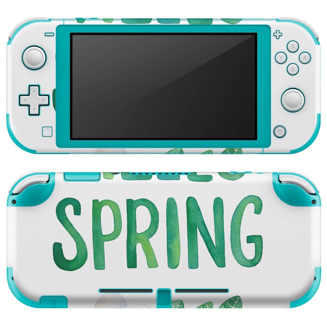 igsticker Nintendo Switch Lite 専用 デザインスキンシール 全面 ニンテンドー スイッチ ライト 専用 ゲーム機 カバー アクセサリー フィルム ステッカー エアフリー 015975 春 文字 花