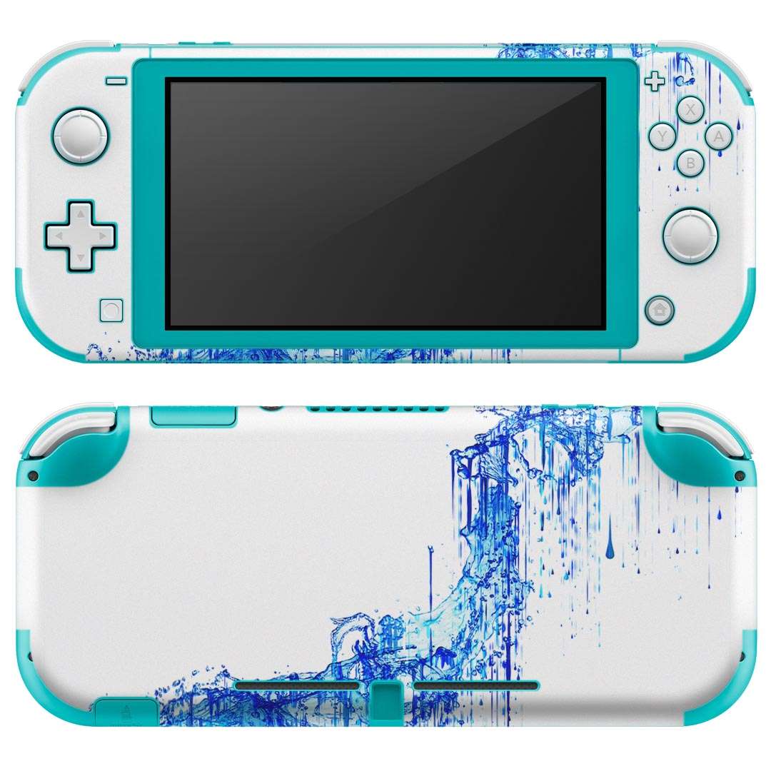 igsticker Nintendo Switch Lite 専用 デザインスキンシール 全面 ニンテンドー スイッチ ライト 専用 ゲーム機 カバー アクセサリー フィルム ステッカー エアフリー 015980 日本　水滴　地図