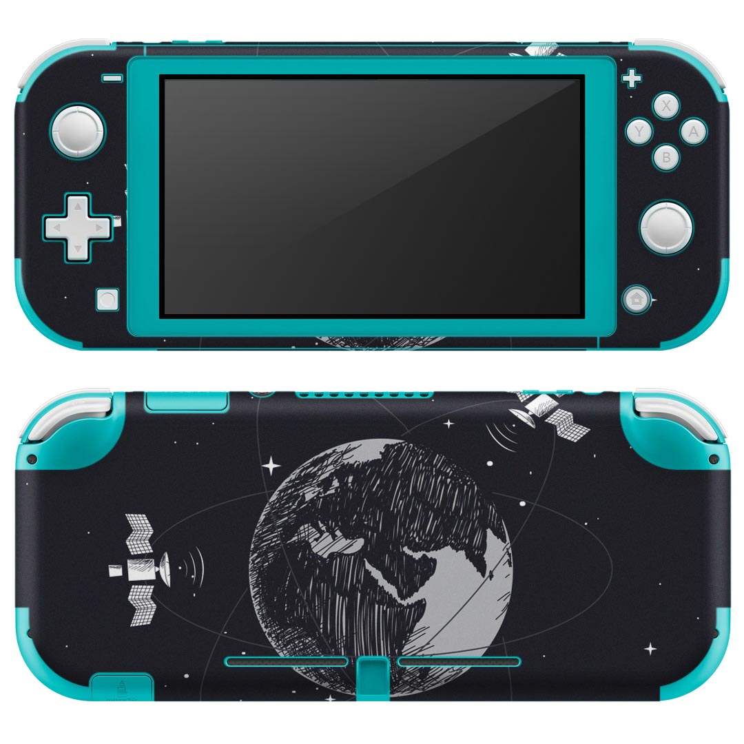 igsticker Nintendo Switch Lite 専用 デザインスキンシール 全面 ニンテンドー スイッチ ライト 専用 ゲーム機 カバー アクセサリー フィルム ステッカー エアフリー 016024 宇宙　地球　星
