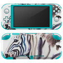 igsticker Nintendo Switch Lite 専用 デザインスキンシール 全面 ニンテンドー スイッチ ライト 専用 ゲーム機 カバー アクセサリー フィルム ステッカー エアフリー 016064 しまうま 水彩 かっこいい