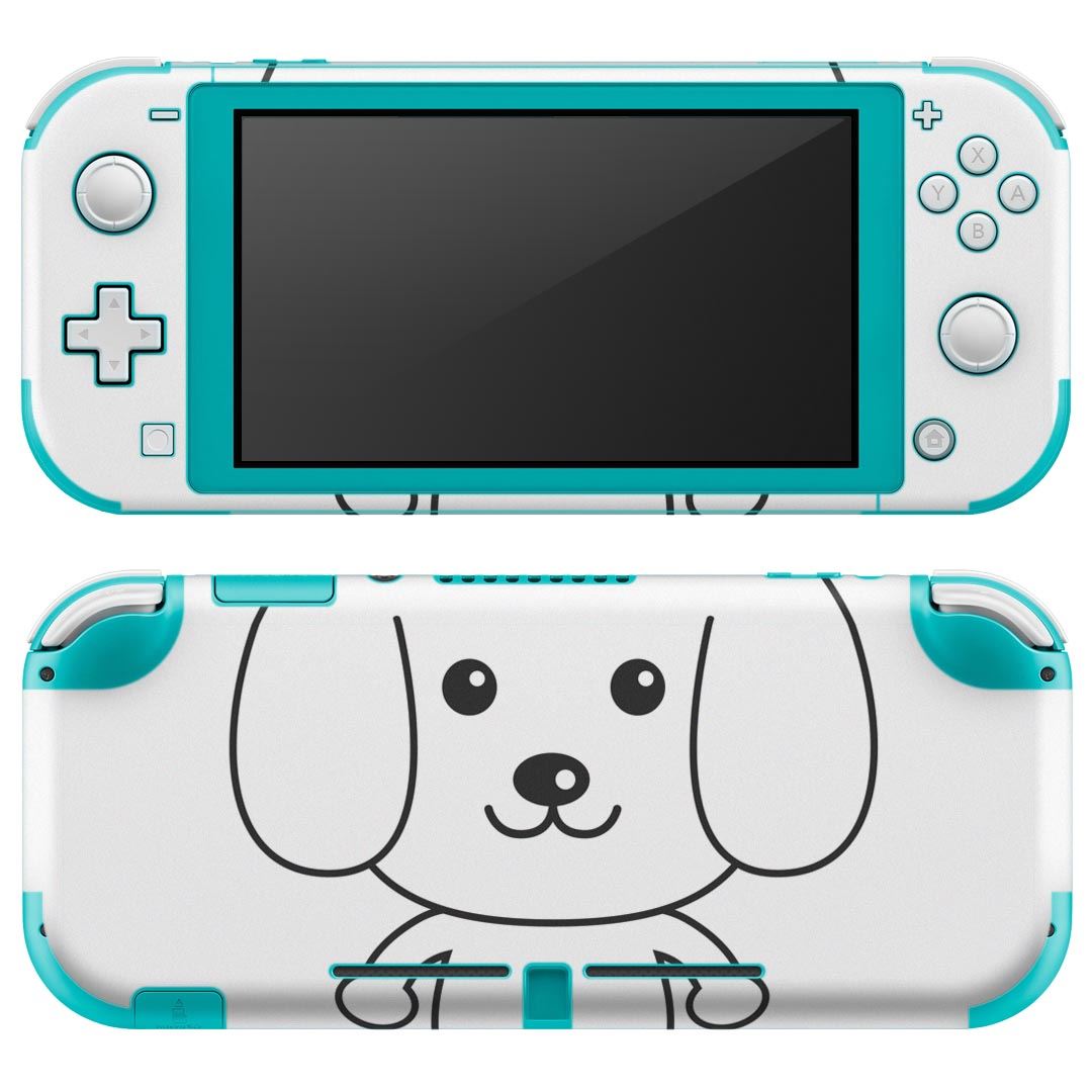 igsticker Nintendo Switch Lite 専用 デザインスキンシール 全面 ニンテンドー スイッチ ライト 専用 ゲーム機 カバー アクセサリー フィルム ステッカー エアフリー 016085 犬　かわいい