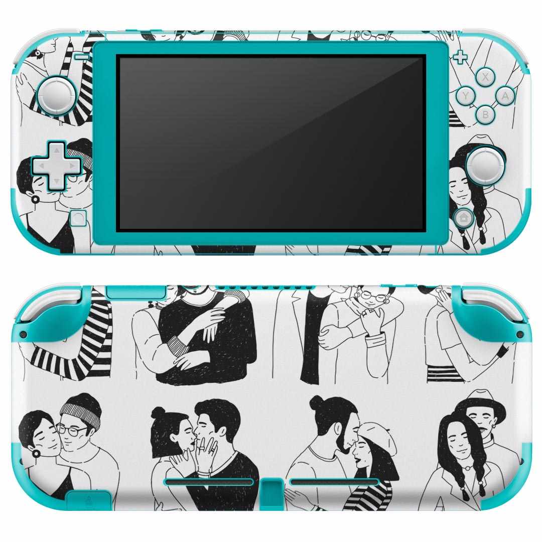 igsticker Nintendo Switch Lite 専用 デザインスキンシール 全面 ニンテンドー スイッチ ライト 専用 ゲーム機 カバー アクセサリー フィルム ステッカー エアフリー 016122 人間 イラスト