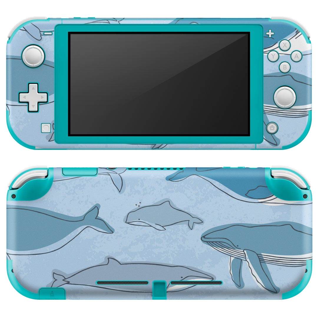 igsticker Nintendo Switch Lite 専用 デザインスキンシール 全面 ニンテンドー スイッチ ライト 専用 ゲーム機 カバー アクセサリー フィルム ステッカー エアフリー 016134 魚