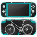 igsticker Nintendo Switch Lite 専用 デザインスキンシール 全面 ニンテンドー スイッチ ライト 専用 ゲーム機 カバー アクセサリー フィルム ステッカー エアフリー 016137 自転車 モノクロ