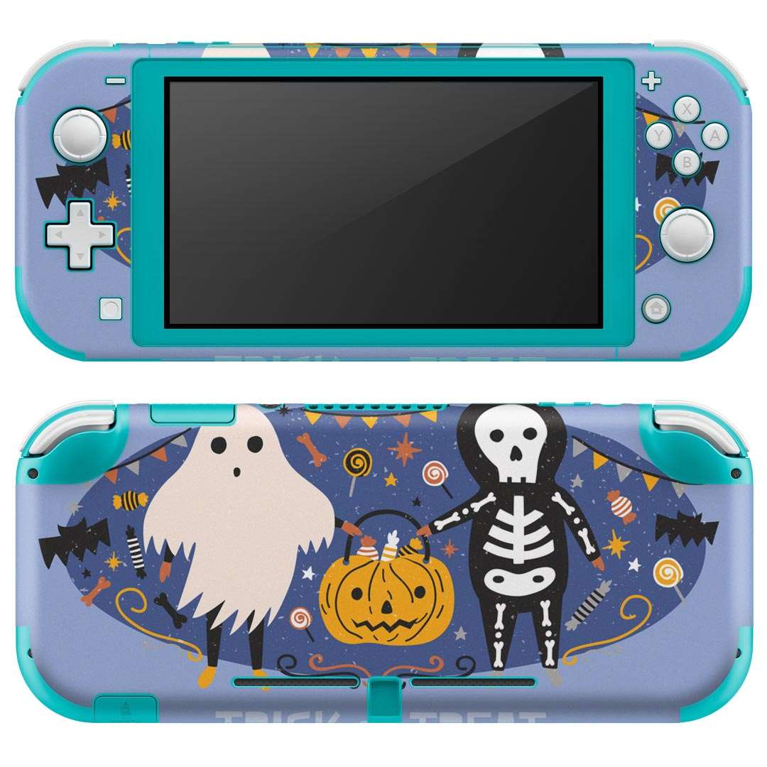 igsticker Nintendo Switch Lite 専用 デザインスキンシール 全面 ニンテンドー スイッチ ライト 専用 ゲーム機 カバー アクセサリー フィルム ステッカー エアフリー 016147 ハロウィン おばけ こうもり