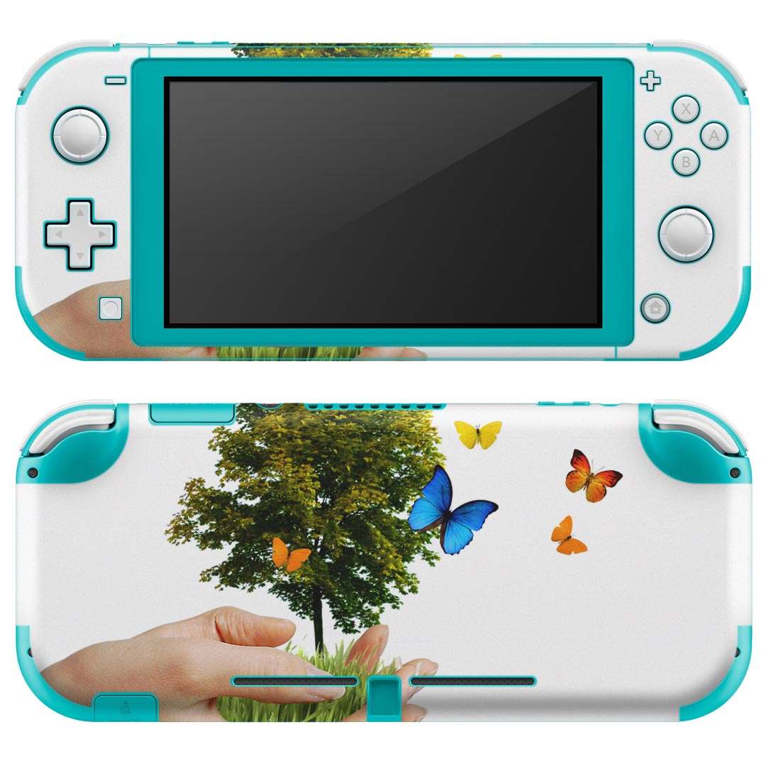 igsticker Nintendo Switch Lite 専用 デザインスキンシール 全面 ニンテンドー スイッチ ライト 専用 ゲーム機 カバー アクセサリー フィルム ステッカー エアフリー 016170 自然　木　鳥