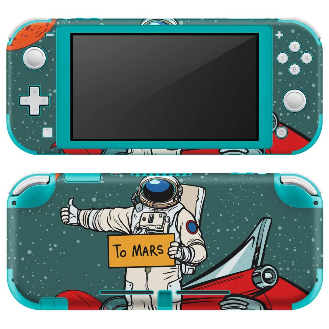 igsticker Nintendo Switch Lite 専用 デザインスキンシール 全面 ニンテンドー スイッチ ライト 専用 ゲーム機 カバー アクセサリー フィルム ステッカー エアフリー 016187 宇宙　車