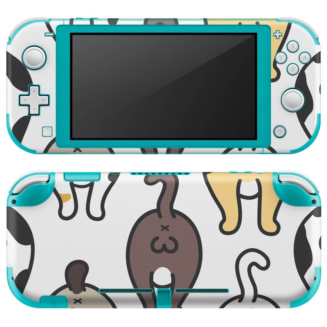 igsticker Nintendo Switch Lite 専用 デザインスキンシール 全面 ニンテンドー スイッチ ライト 専用 ゲーム機 カバー アクセサリー フィルム ステッカー エアフリー 016238 猫 おしり