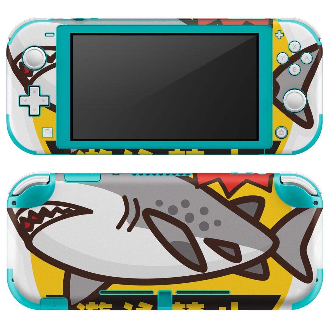 igsticker Nintendo Switch Lite 専用 デザインスキンシール 全面 ニンテンドー スイッチ ライト 専用 ゲーム機 カバー アクセサリー フィルム ステッカー エアフリー 016258 鮫　魚