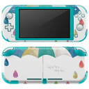 igsticker Nintendo Switch Lite 専用 デザインスキンシール 全面 ニンテンドー スイッチ ライト 専用 ゲーム機 カバー アクセサリー フィルム ステッカー エアフリー 016260 雨 傘 カラフル