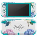 igsticker Nintendo Switch Lite 専用 デザインスキンシール 全面 ニンテンドー スイッチ ライト 専用 ゲーム機 カバー アクセサリー フィルム ステッカー エアフリー 016326 あじさい 梅雨 花