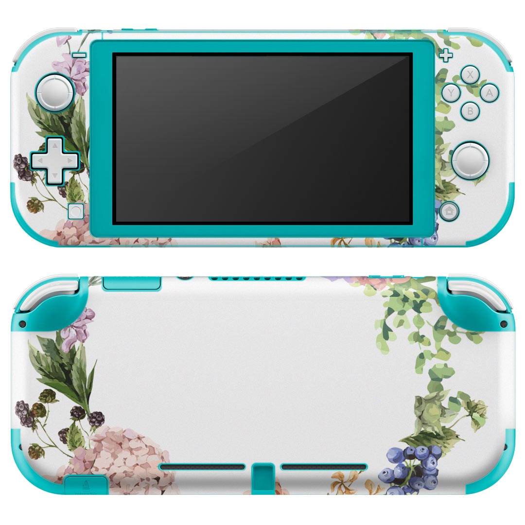 igsticker Nintendo Switch Lite 専用 デザインスキンシール 全面 ニンテンドー スイッチ ライト 専用 ゲーム機 カバー アクセサリー フィルム ステッカー エアフリー 016329 あじさい 梅雨 花