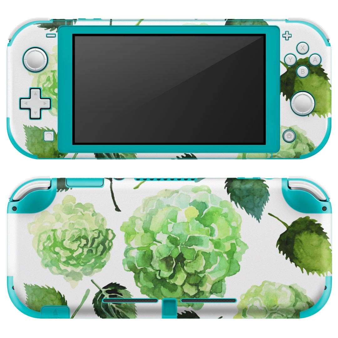 igsticker Nintendo Switch Lite 専用 デザインスキンシール 全面 ニンテンドー スイッチ ライト 専用 ゲーム機 カバー アクセサリー フィルム ステッカー エアフリー 016331 あじさい 梅雨 花