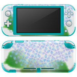 igsticker Nintendo Switch Lite 専用 デザインスキンシール 全面 ニンテンドー スイッチ ライト 専用 ゲーム機 カバー アクセサリー フィルム ステッカー エアフリー 016334 あじさい　梅雨　花