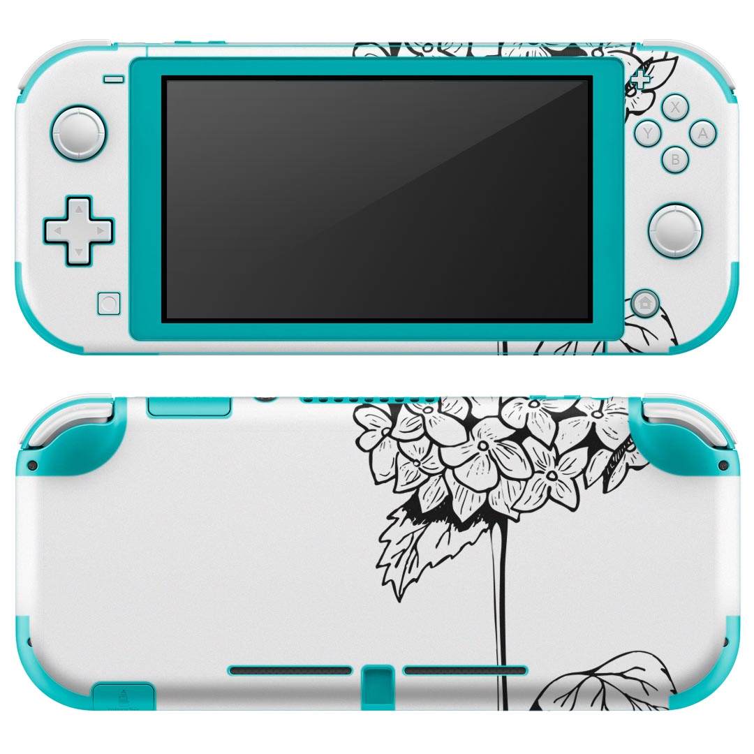 igsticker Nintendo Switch Lite 専用 デザインスキンシール 全面 ニンテンドー スイッチ ライト 専用 ゲーム機 カバー アクセサリー フィルム ステッカー エアフリー 016339 あじさい　梅雨　花