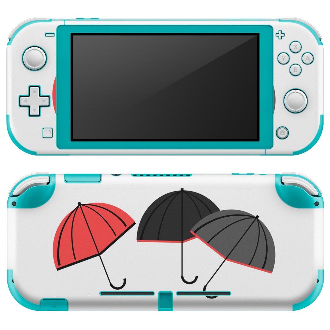 igsticker Nintendo Switch Lite 専用 デザインスキンシール 全面 ニンテンドー スイッチ ライト 専用 ゲーム機 カバー アクセサリー フィルム ステッカー エアフリー 016344 傘 梅雨 カラフル