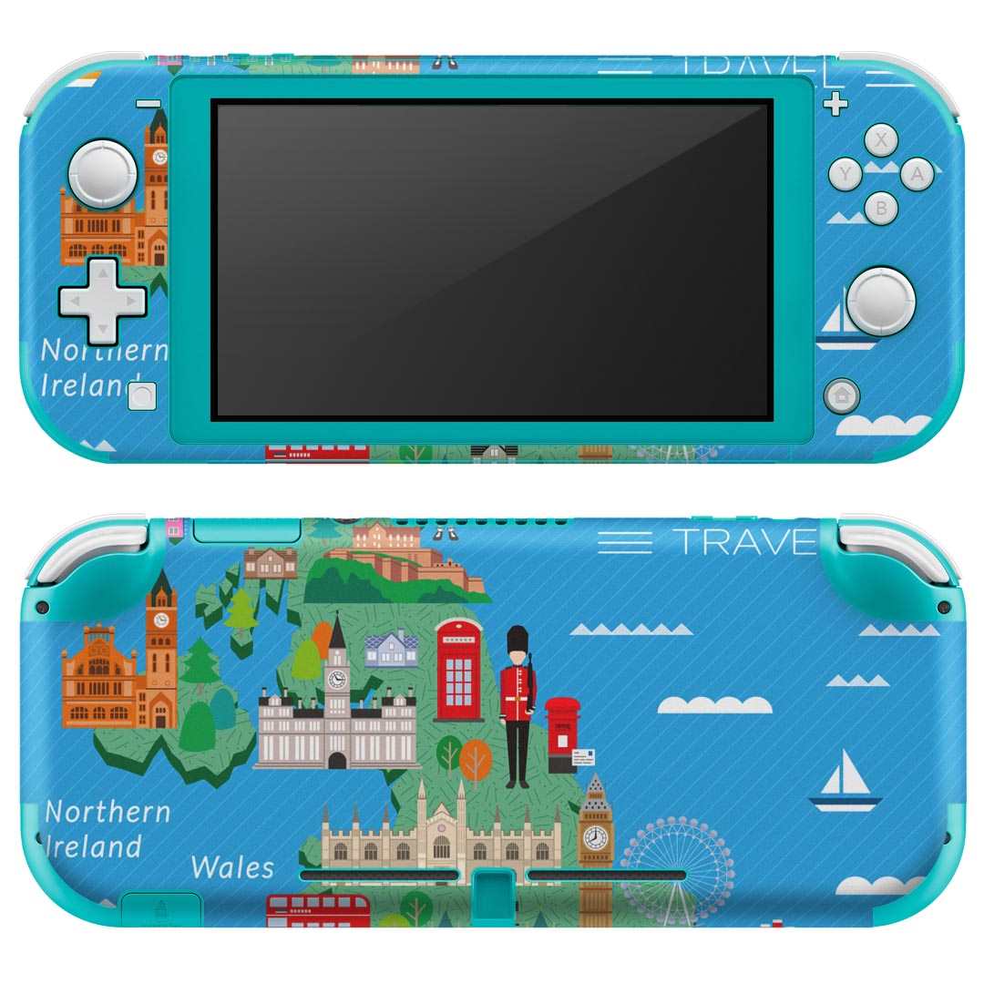 igsticker Nintendo Switch Lite 専用 デザインスキンシール 全面 ニンテンドー スイッチ ライト 専用 ゲーム機 カバー アクセサリー フィルム ステッカー エアフリー 016372 外国　地図