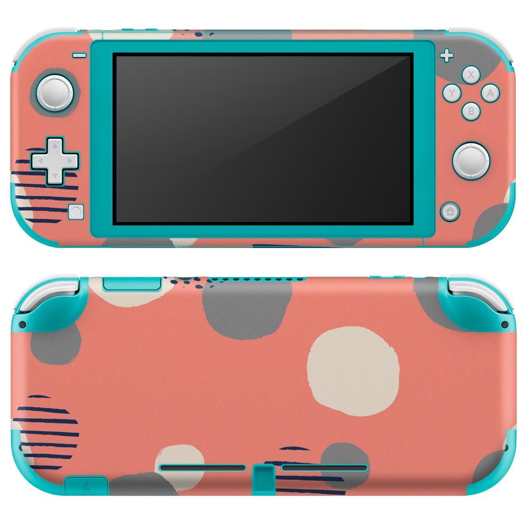 igsticker Nintendo Switch Lite 専用 デザインスキンシール 全面 ニンテンドー スイッチ ライト 専用 ゲーム機 カバー アクセサリー フィルム ステッカー エアフリー 016381 水玉模様