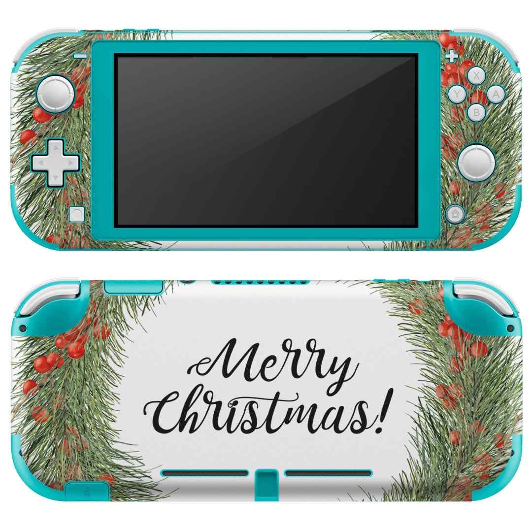 igsticker Nintendo Switch Lite 専用 デザインスキンシール 全面 ニンテンドー スイッチ ライト 専用 ゲーム機 カバー アクセサリー フィルム ステッカー エアフリー 016392 クリスマス　リース