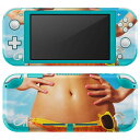igsticker Nintendo Switch Lite 専用 デザインスキンシール 全面 ニンテンドー スイッチ ライト 専用 ゲーム機 カバー アクセサリー フィルム ステッカー エアフリー 016399 水着 女の人 夏