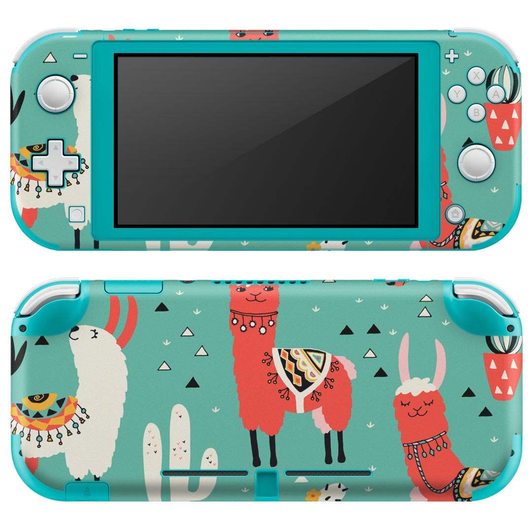 製品名 Nintendo Switch Lite専用 デザインスキンシール セット内容 Nintendo Switch Lite本体用スキンシール（裏表）各1枚 ※液晶側シールは2パーツに分かれていますニンテンドースイッチライト専用です。据え置き機のSwitch本体やJoyコンには対応していません。 商品特徴 3M社製の再剥離性シートを素材に採用し、細かな位置調整がしやすく貼り直しが容易です。また、エアフリーでもありますので気泡が簡単に逃げるので、キレイに貼ることができます。専用の業務プリンターを使い、商品画像と遜色のない美しい印刷仕上がり。 注意事項 画像はサンプルですので、ご覧の環境によっては多少色味に違いを感じる場合がございます。 イメージと違った、モニターと色味が異なるという理由での交換や返金はご対応出来かねます。スキンシールのみの販売で、ニンテンドースイッチ本体などは付属しません。シワができた場合、ドライヤーなどで軽く温め、外側に向けてシワを伸ばすように貼ってください。初回貼付時の位置調整や貼り直しは可能ですが、しっかりと押し付けて接着させた後の再剥離、再利用は保証しておりません。また接着部に油分や汚れが付着しますと角の部分は剥がれやすくなりますので、貼付時はあまり触れないようにご注意ください。無地のセミグロスシートにデザインをプリントした商品で、デコなどの加工はございません。 凹凸や光沢があるように見えたり布地や金属を素材にしたように見える商品もありますが、デザインの図版によるものです。印刷時に微妙な画像のズレが生じる場合がございます。ご注文後に1点1点制作する受注生産品の為、不良品以外のご返品や交換は固くお断りします。 商品発送 完全受注生産のハンドメイド商品となりますので、既製品と比べて発送までお時間を頂いています。 基本的に決済確認後2?3営業日、最大で10営業日での発送となります。繁忙期や休業日明けの場合はさらに時間がかかる場合があります。 その際には別途メールにてご連絡致します。メール便の場合、発送日から到着までに2?4日ほどかかる場合が多く、紛失などの保障もご対応できかねます。あらかじめご了承下さい。