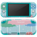 igsticker Nintendo Switch Lite 専用 デザインスキンシール 全面 ニンテンドー スイッチ ライト 専用 ゲーム機 カバー アクセサリー フィルム ステッカー エアフリー 016433 雨 傘 梅雨