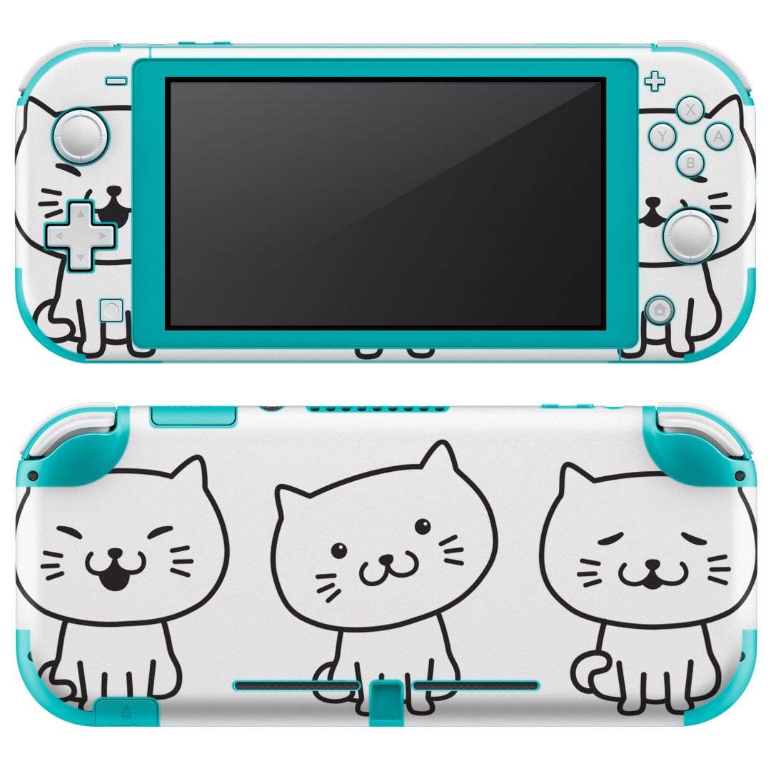 igsticker Nintendo Switch Lite 専用 デザインスキンシール 全面 ニンテンドー スイッチ ライト 専用 ゲーム機 カバー アクセサリー フィルム ステッカー エアフリー 016442 猫　イラスト　動物