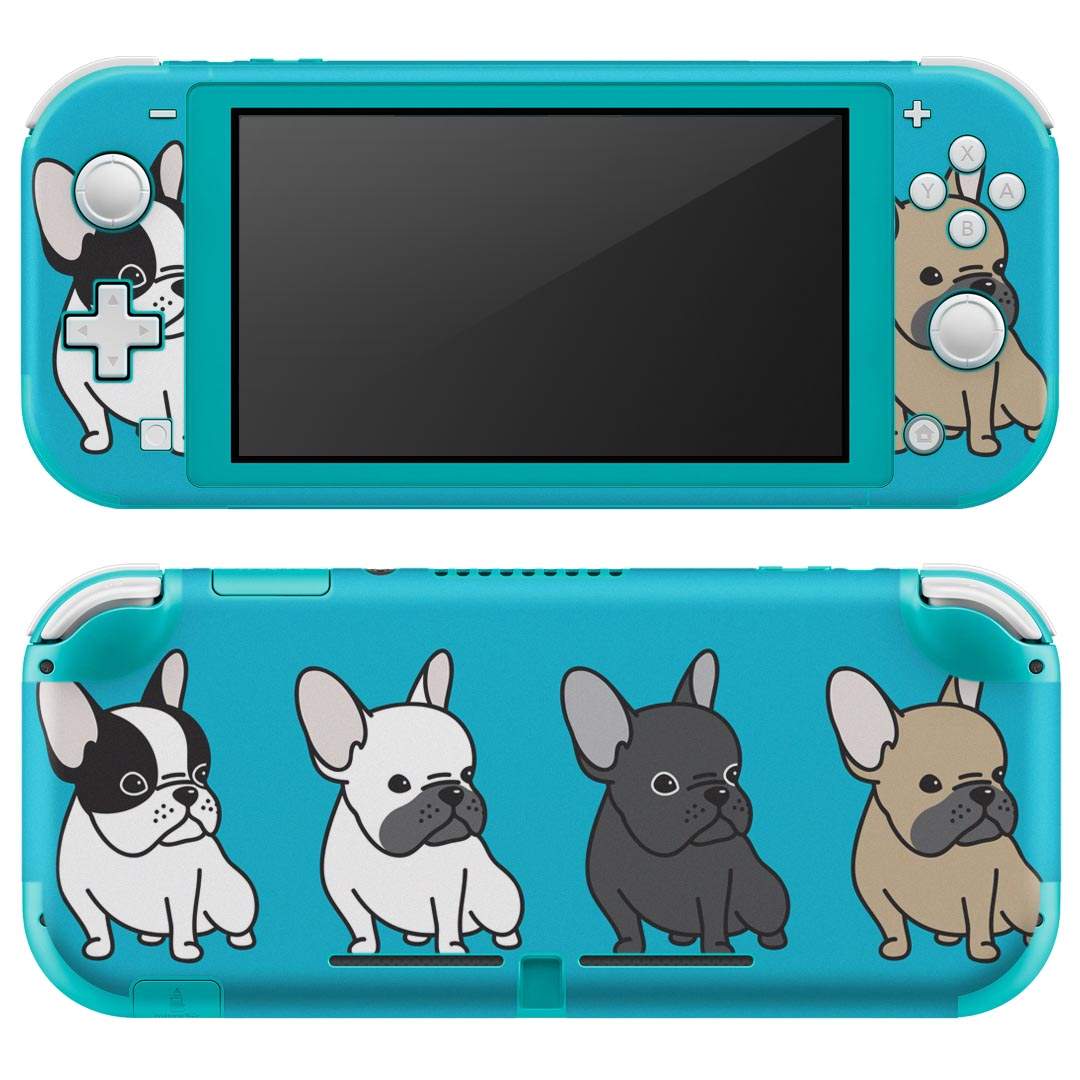 igsticker Nintendo Switch Lite 専用 デザインスキンシール 全面 ニンテンドー スイッチ ライト 専用 ゲーム機 カバー アクセサリー フィルム ステッカー エアフリー 016445 犬 イラスト 動物