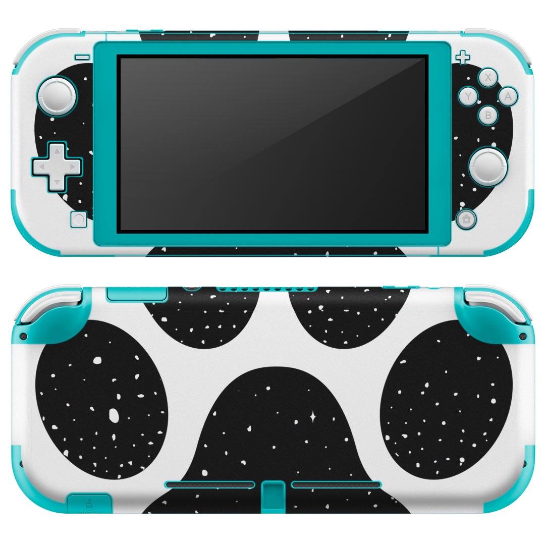 igsticker Nintendo Switch Lite 専用 デザインスキンシール 全面 ニンテンドー スイッチ ライト 専用 ゲーム機 カバー アクセサリー フィルム ステッカー エアフリー 016448 犬　肉球　モノクロ