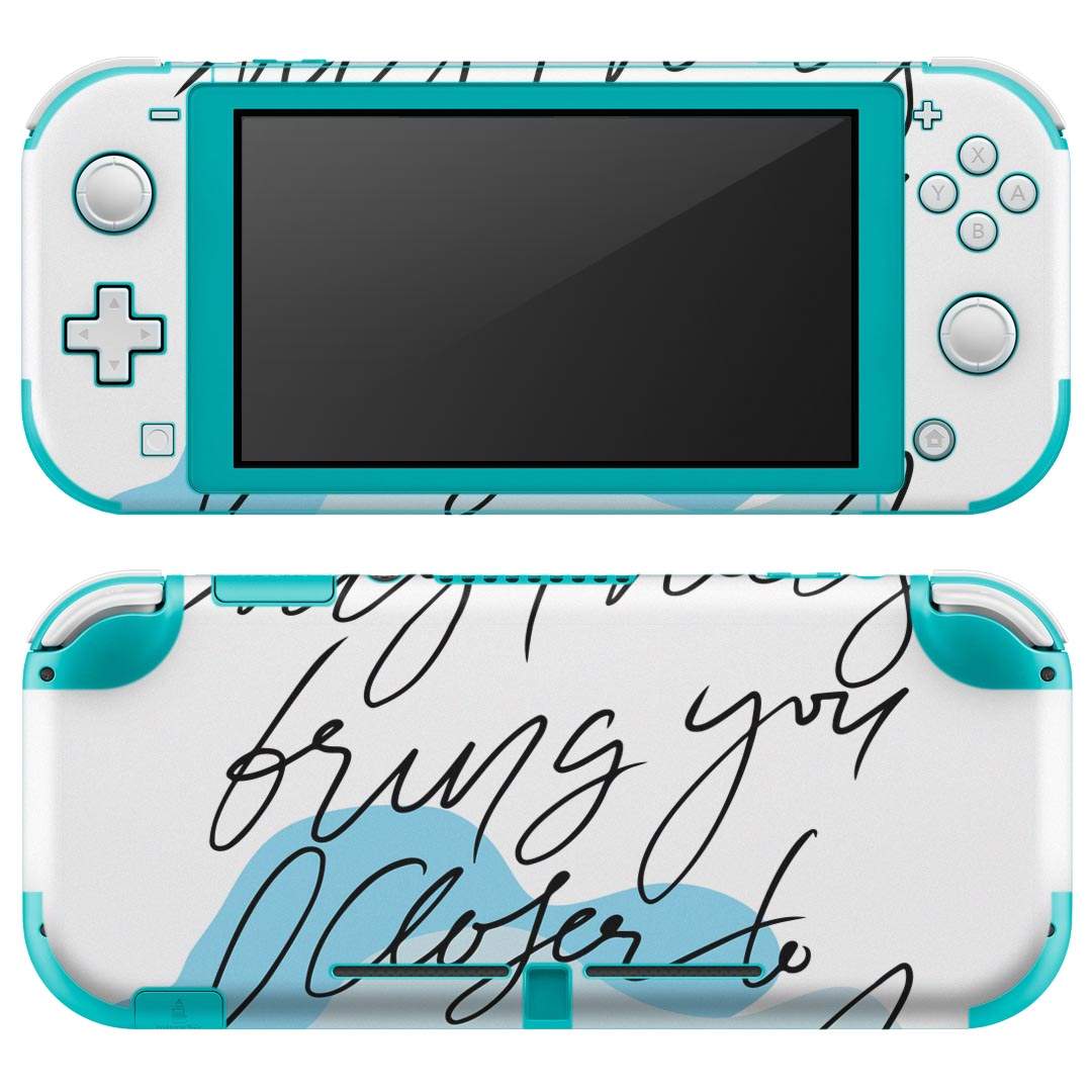 igsticker Nintendo Switch Lite 専用 デザインスキンシール 全面 ニンテンドー スイッチ ライト 専用 ゲーム機 カバー アクセサリー フィルム ステッカー エアフリー 016465 英語　英文　雲