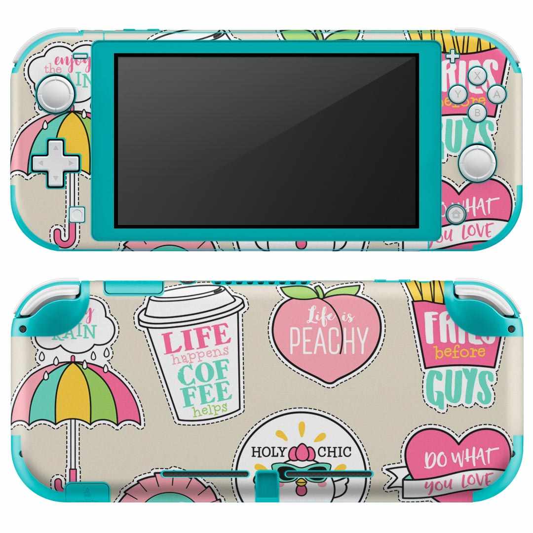 igsticker Nintendo Switch Lite 専用 デザインスキンシール 全面 ニンテンドー スイッチ ライト 専用 ゲーム機 カバー アクセサリー フィルム ステッカー エアフリー 016492 イラスト かわいい ポップ