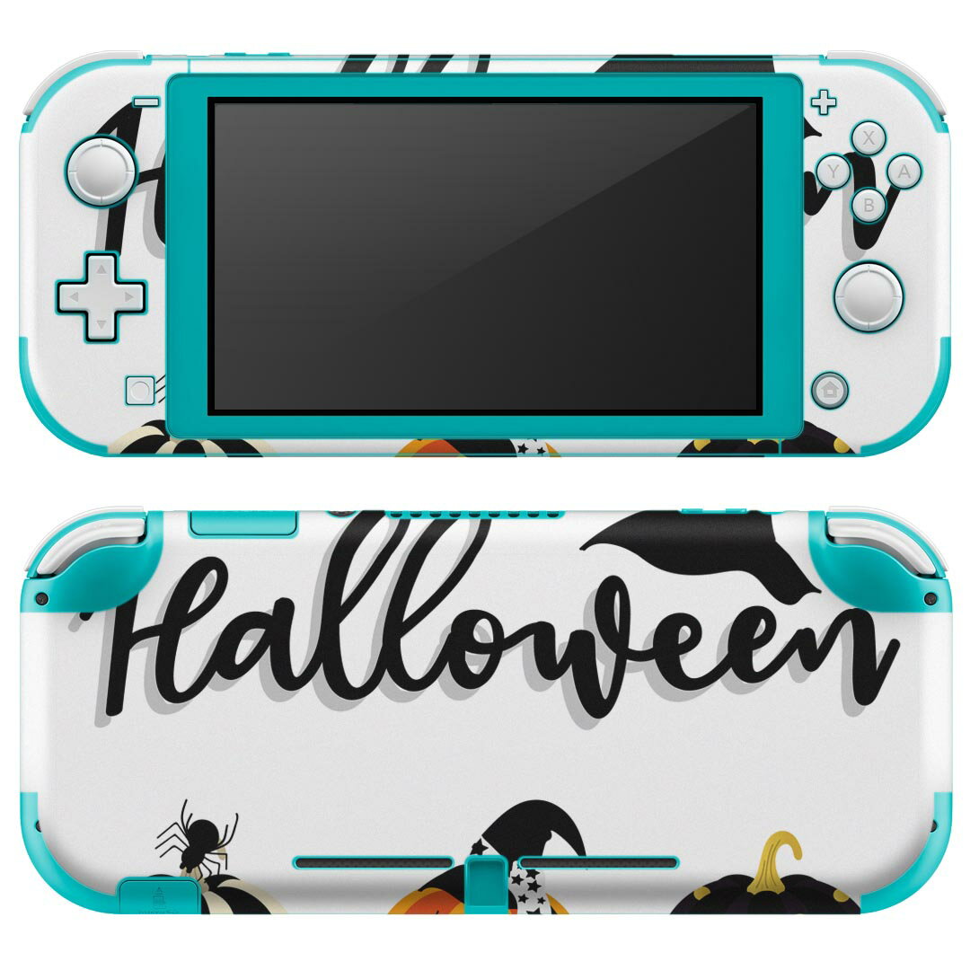 igsticker Nintendo Switch Lite 専用 デザインスキンシール 全面 ニンテンドー スイッチ ライト 専用 ゲーム機 カバー アクセサリー フィルム ステッカー エアフリー 017441 ハロウィン かわいい かぼちゃ パンプキン 帽子