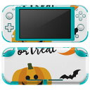 igsticker Nintendo Switch Lite 専用 デザインスキンシール 全面 ニンテンドー スイッチ ライト 専用 ゲーム機 カバー アクセサリー フィルム ステッカー エアフリー 017443 ハロウィン かわいい 夜 かぼちゃ パンプキン(2)