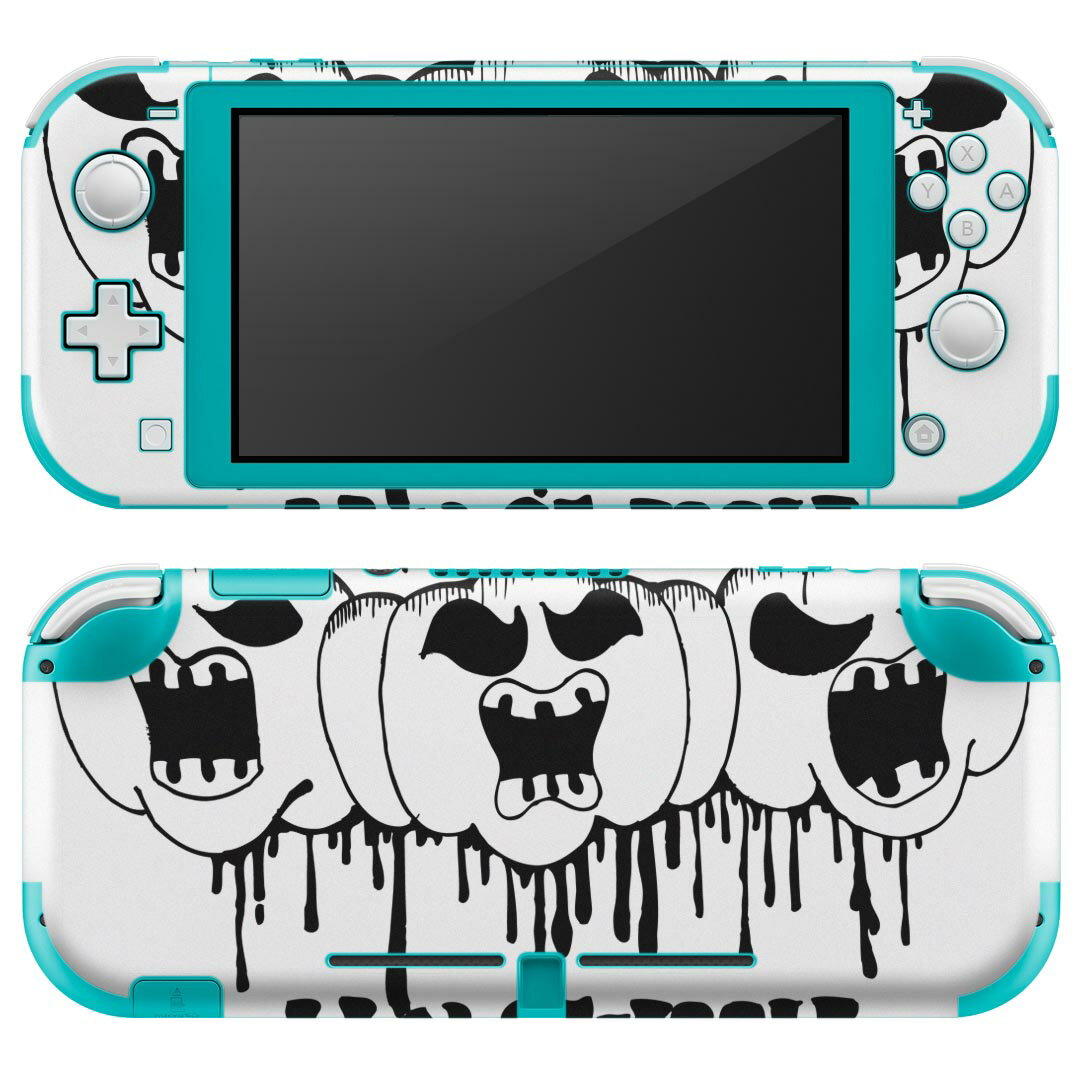 igsticker Nintendo Switch Lite 専用 デザインスキンシール 全面 ニンテンドー スイッチ ライト 専用 ゲーム機 カバー アクセサリー フィルム ステッカー エアフリー 017445 ハロウィン ホラー かぼちゃ パンプキン ホラー