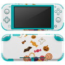 igsticker Nintendo Switch Lite 専用 デザインスキンシール 全面 ニンテンドー スイッチ ライト 専用 ゲーム機 カバー アクセサリー フィルム ステッカー エアフリー 017449 ハロウィン　かわいい かぼちゃ　パンプキン　お菓子