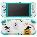 igsticker Nintendo Switch Lite 専用 デザインスキンシール 全面 ニンテンドー スイッチ ライト 専用 ゲーム機 カバー アクセサリー フィルム ステッカー エアフリー 017450 ハロウィン かわいい かぼちゃ おばけ こうもり