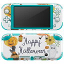 igsticker Nintendo Switch Lite 専用 デザインスキンシール 全面 ニンテンドー スイッチ ライト 専用 ゲーム機 カバー アクセサリー フィルム ステッカー エアフリー 017453 ハロウィン かわいい 手書き風 かぼちゃ こうもり