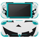 igsticker Nintendo Switch Lite 専用 デザインスキンシール 全面 ニンテンドー スイッチ ライト 専用 ゲーム機 カバー アクセサリー フィルム ステッカー エアフリー 017458 ハロウィン 顔 かぼちゃ パンプキン
