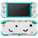 igsticker Nintendo Switch Lite 専用 デザインスキンシール 全面 ニンテンドー スイッチ ライト 専用 ゲーム機 カバー アクセサリー フィルム ステッカー エアフリー 017466 ハロウィン かわいい カラフル 文字 英字