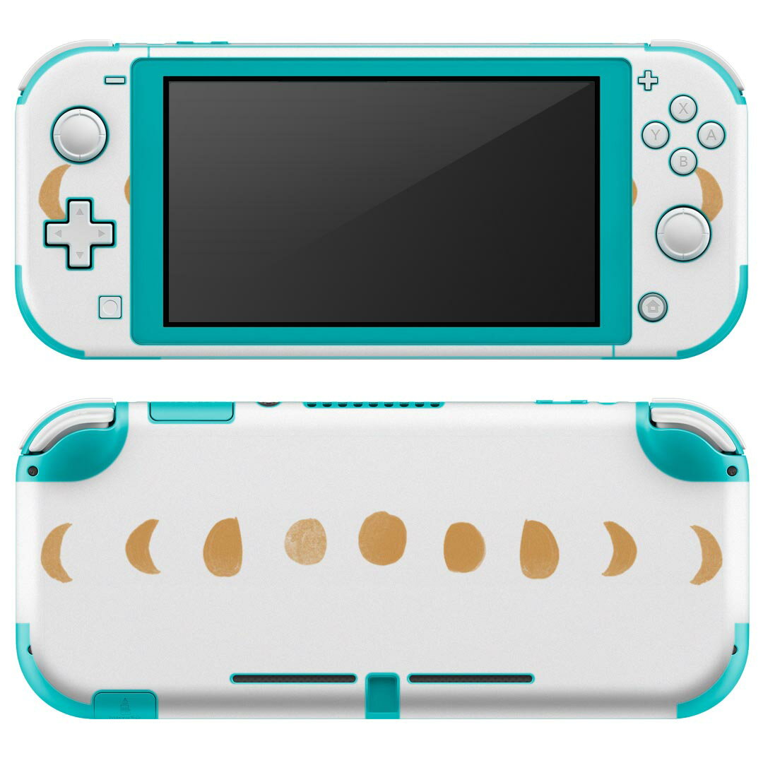 igsticker Nintendo Switch Lite 専用 デザインスキンシール 全面 ニンテンドー スイッチ ライト 専用 ゲーム機 カバー アクセサリー フィルム ステッカー エアフリー 017493 ハロウィン　かわいい 月の満ち欠け　夜　月