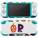 igsticker Nintendo Switch Lite 専用 デザインスキンシール 全面 ニンテンドー スイッチ ライト 専用 ゲーム機 カバー アクセサリー フィルム ステッカー エアフリー 017501 ハロウィン かわいい trick or trat 英字 カラフル(2)